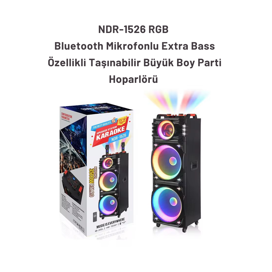 NDR-1526 Bluetooth Mikrofonlu Hoparlör NDR-1526 Bluetooth Mikrofonlu Hoparlör
