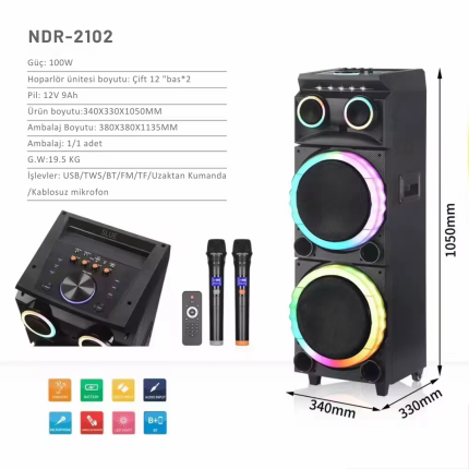 NDR-2102 - Bluetooth Mikrofonlu Hoparlör