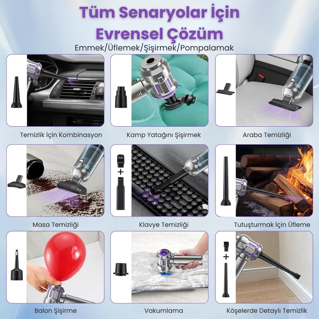 Kablosuz Araç İçi Süpürge